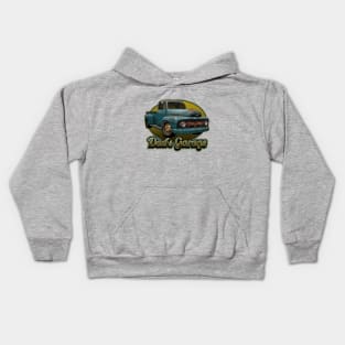 Dad's Garage with Vintage 1951 Ford pickup Kids Hoodie